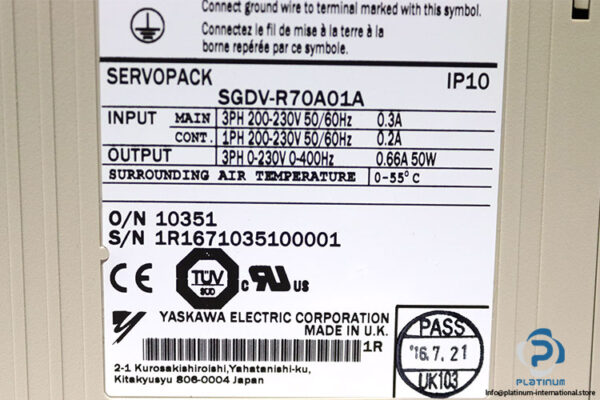 yaskawa-SGDV-R70A01A-servopack-new-5
