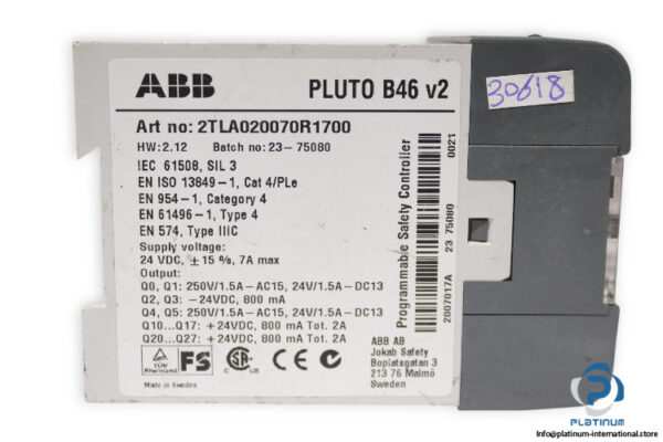 abb-PLUTO-B46-V2-programmable-safety-controller-(Used)-2