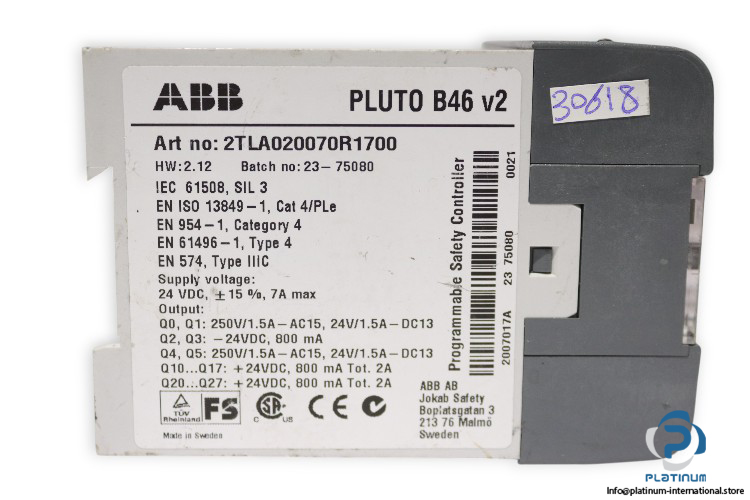 abb-PLUTO-B46-V2-programmable-safety-controller-(Used)-2