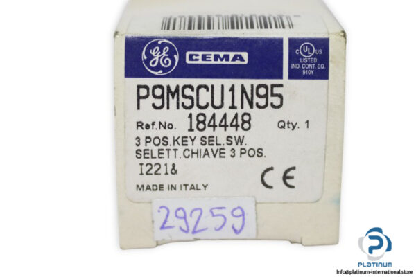 general-electric-P9MSCU1N95-key-selector-switch(new)-2