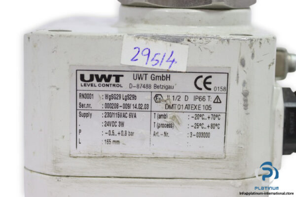 uwt-RN3001-WGSG29-LGS29B-rotary-paddle-level-switch-(Used)-4