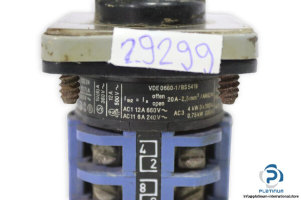 kraus-naimer-C10-rotary-cam-switch-(Used)-2