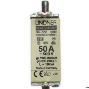 LINDNER-NH-C00-50A-500vac-fuse-link(new)-1
