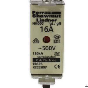 ferraz-shawmut-NH000-GL-GG-16A-500VAC-fuse-link(new)-1