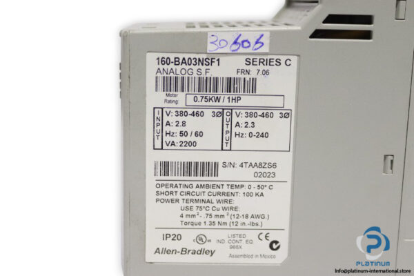 allen-Bradley-160-ba03nsf1-c-variable-frequency-drive(used)-3