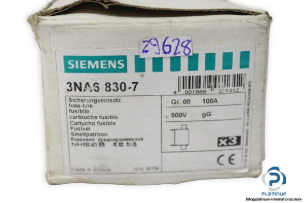 siemens-3NA6-830-7-fuse-link-(New)-3
