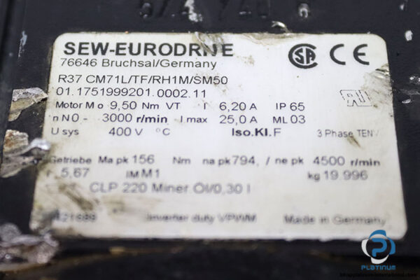 sew-R37-CM71L_TF_RH1M_SM50-servomotor-used-2