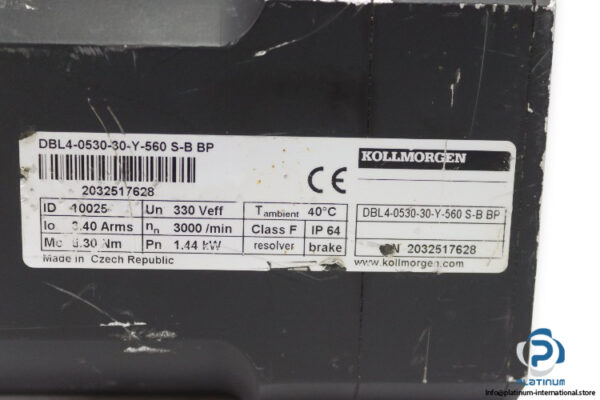 kollmorgen-DBL4-0530-30-Y-560-S-B-BP-servo-motor-used-2