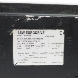 sew-RF27-CMP63M-KYRH1M_SM1-servo-motor-with-gear-used-2