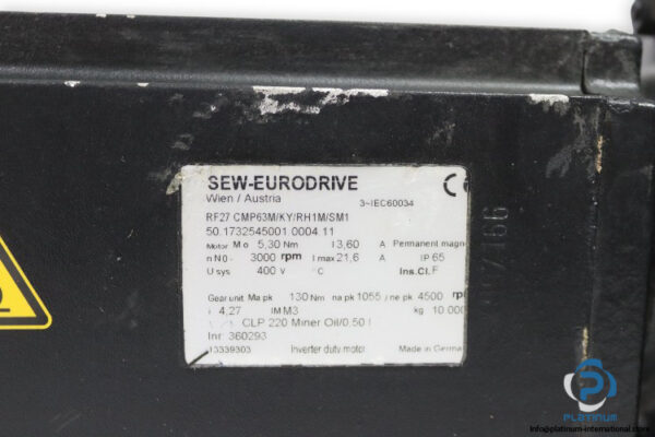 sew-RF27-CMP63M-KYRH1M_SM1-servo-motor-with-gear-used-2