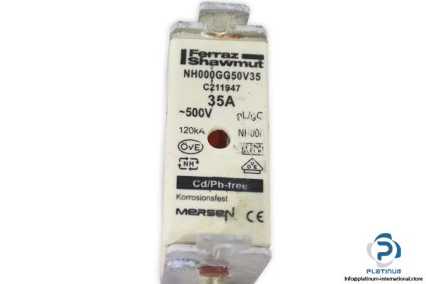 Ferraz-shawmut-NH000GG50V35-fuse-link(used)-1
