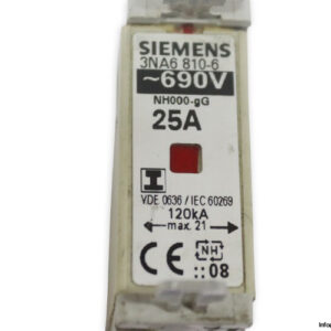 siemens-3NA6810-6-25A-fuse-link(used)-1
