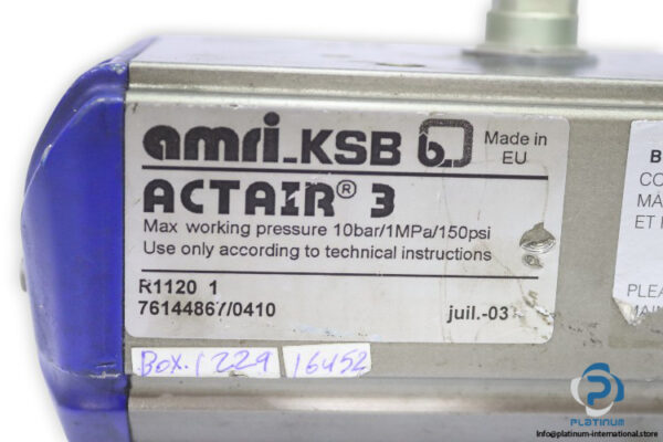 AMIL-KSB-R11201-pneumatic-actuator(USED)-1