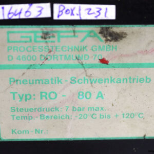GEFA-RO-80A-pneumatic-actuator(USED)-1