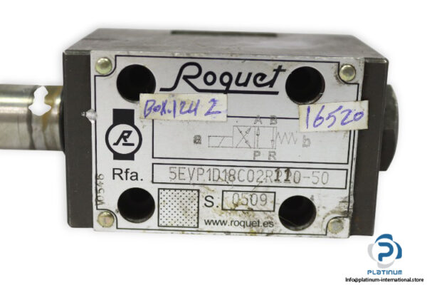 Roquet-5evp1d18c02r110-50-solenoid-operated-directional-valve-VALVE-WITHOUT-COIL(used)-1