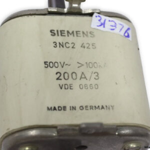 siemens-3NC2-425-GR-200a-fuse-link-(Used)-1