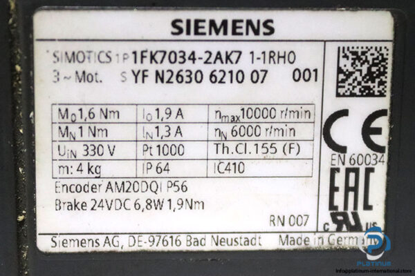 siemens-1FK7034-2AK71-1RH0-synchronous-motor-(used)-4