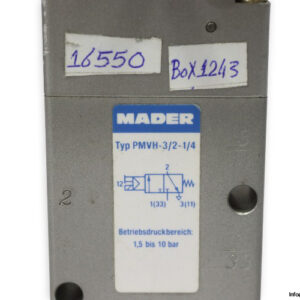 Mader-PMVH-3-2-1-4-solenoid-valve(used)-1