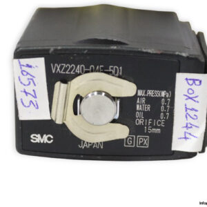 Smc-vxz2240-04f-5d1-single-solenoid-valve(used)-1
