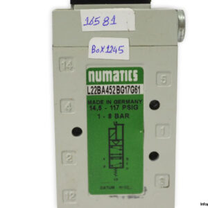 Numatics-l22ba452bg17g61-singl-solenoid-valve-with-coil(used)-3