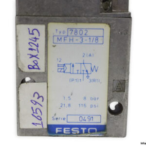 Festo-7802-single-solenoid-valve-220vac(used)-2