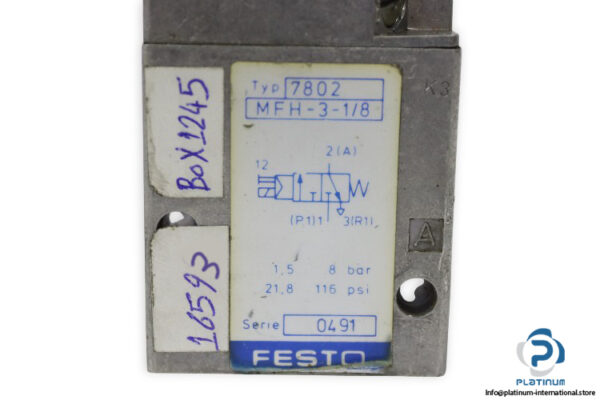 Festo-7802-single-solenoid-valve-220vac(used)-2