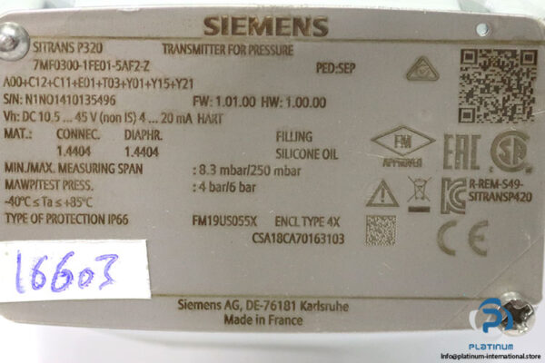 siemens-7MF0300-1FE01-5AF2-Z-pressure-transmitter(new)-5