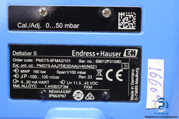endress-hauser-pmd75-8fma2-101-differential-pressure-transmitter(new)-7