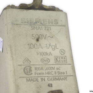 siemens-3NA1-221-100a-GL-fuse-link-(Used)-1