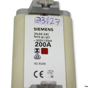 siemens-3NA6-240-NH2-200a-GL-GG-fuse-link-(New)-2