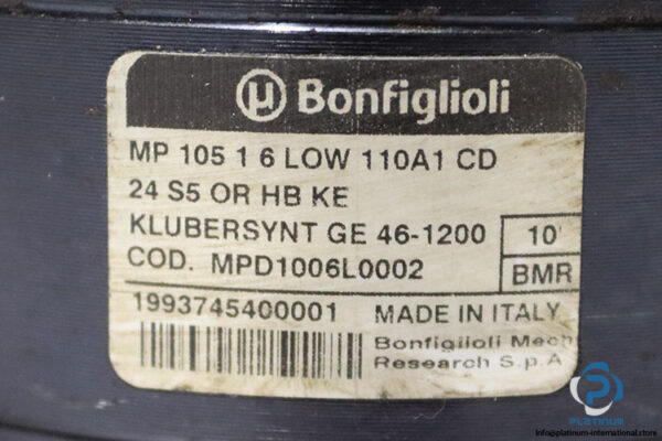 bonfiglioli-MP-105-1-6-LOW-110A1-CD-24-S5-OR-HB-KE-planetary-gearbox-(used)-2