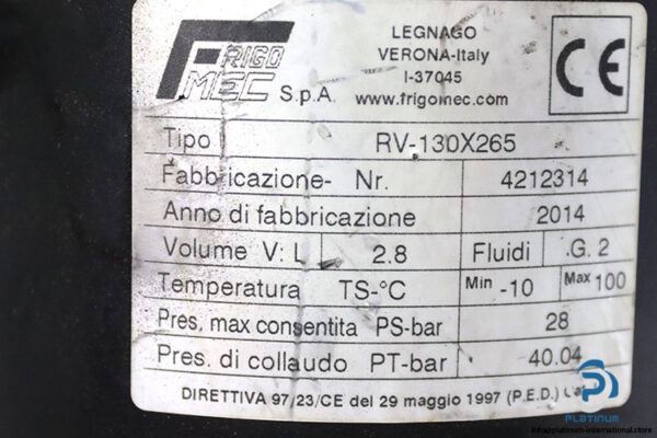 frigomec-RV-130X265-liquid-receiver-(used)-2