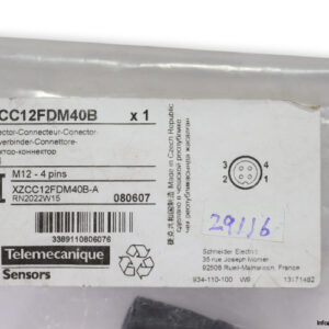 telemecanique-XZCC12FDM40B-straight-connector-(New)-1
