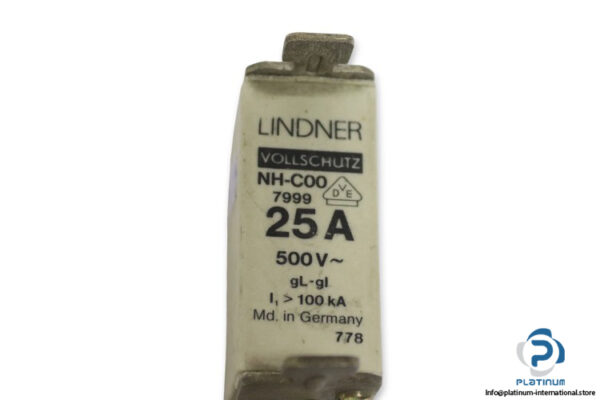 lindner-NH-C00-7999-gl-gi-25a-100ka-fuse-link-(New)-1