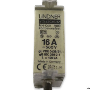 lindner-NH-C00-7999-gl-gg-16a-100ka-fuse-link-(New)-1