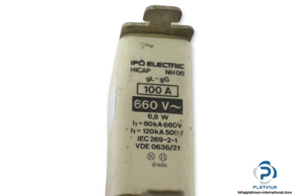 ifo-electric-NH00-GL-GG-100a-fuse-link-(Used)-1