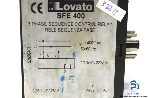 Lovato-sfe400-control-relay(used)-2