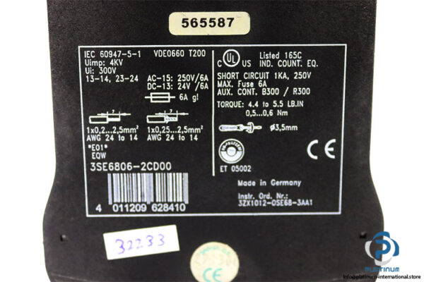 siemens-3se6806-2cd00-evaluation-unit-for-magnet-switch(used)-2