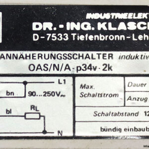 klaschka-oas-n-a-p34v-2k-inductive-sensor(used)-1