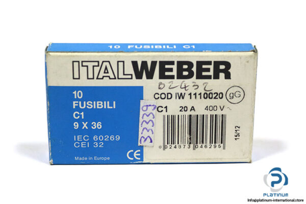 italweber-1110020-20a-cylindrical-fuse-link-(New)-2
