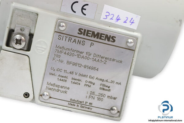 siemens-7mf4420-1da00-1aa1-z-differential-pressure-transmitter(used)-1