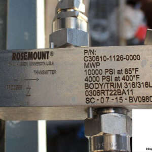 rosemount-C30610-1126-0000-in-line-pressure-transmitter-manifold
