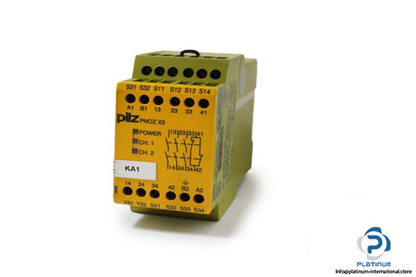 pilz-PNOZ-X3-110VAC-24VDC-3N_O-1N_C-1SO-safety-relay