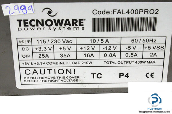 tecnoware-FAL400PRO2-power-supply-(used)-2