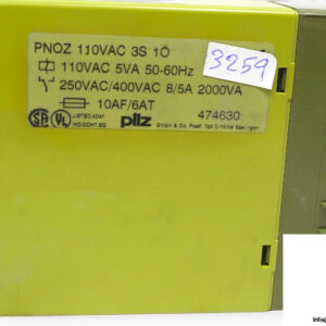 pilz-PNOZ-110VAC-3S-1O-safety-relay-(new)-2