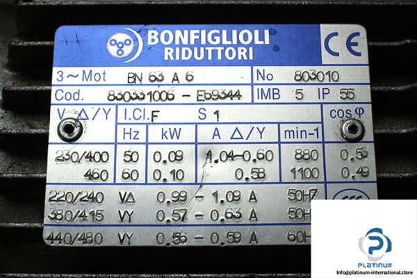 bonfiglioli-A303-UH35-P63-gearmotor-2-used