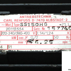 carl-rehfuss-SS150HG-gearmotor-1-used