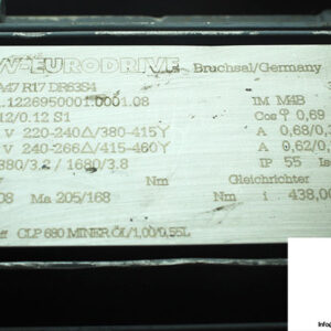 sew-SA47-R17-DR63S4-helical-worm-gearmotor-1-used