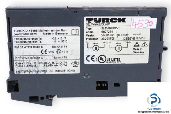 turck-BL20-GW-DPV1-gateway-interface-for-profibus-dp-(used)-2