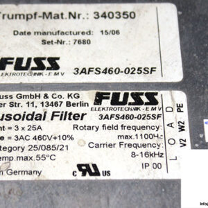 fuss-3AFS460-025SF-sine-filter-(used)-2